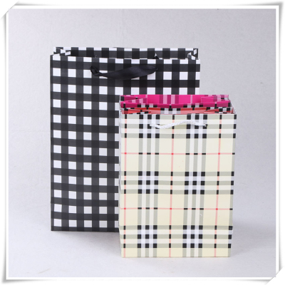 Factory direct grid-like colored gift bags, wine bags