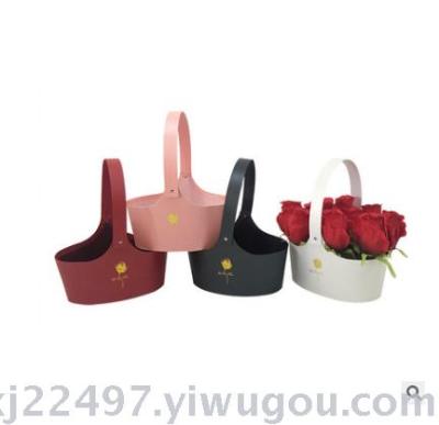 Spot valentine's day flower gift box eternal life flower box basket portable flower gift box soap flower box manufacturer sells directly