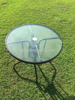 80 cm round glass table leisure garden balcony portable tables and chairs wholesale