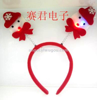 Factory Direct Sales Christmas Luminous Headband Emitting Horn Light Headband Halloween Flash Headband