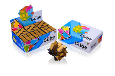 Manufacturers direct sales of new special - shaped hot wheel rubik 's cube (brushed gold, the display box version)