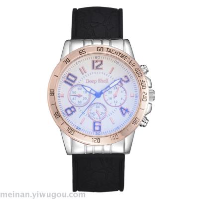 Burst of foreign trade in Europe and the third eye Digital Quartz Watch men's silicone watch