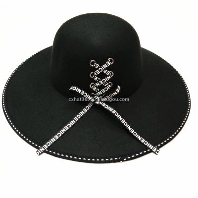 Female hat han version 2017 new style of imitation shoe lace with a bow tie in the top of the female hat.