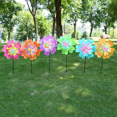 36CM double specialists plastic big windmill park, decoration windmill floor specialist selling hot