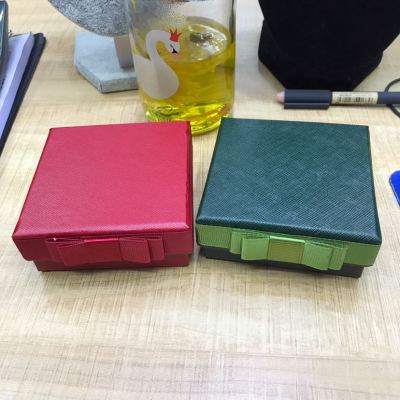 High-end jewelry box, European, American and Korean bowknot special paper box necklace brooch box