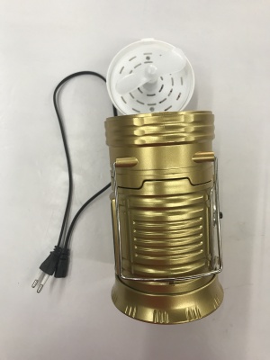 Solar powered camping lamp with fan tent lamp