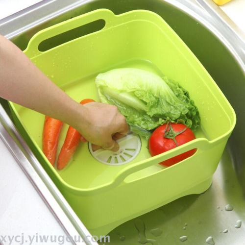 movable sink basket washing vegetable basket square basket fruit and vegetable basket