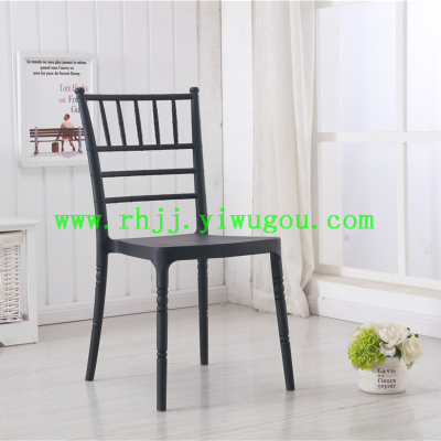 Nordic leisure Outdoor Banquet Dining Chair plastic backrest coffee chat bamboo chairs minimalist Office chairs