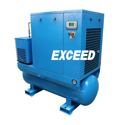 7.5KW screw air compressor with dryer and 300 liters air tank