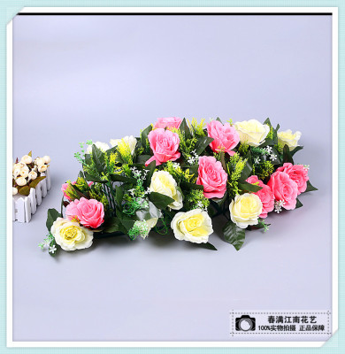 Boutique combination simulation flower platform wedding car decoration simulation flower simulation vegetation.