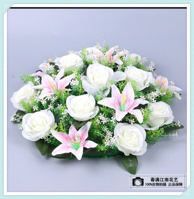 Flower - dish wedding car flower - table bouquet decorated with tulip decoration floral design.