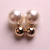 Pearl pendant before and after the size of the double-sided Korean style earrings joker simple earrings