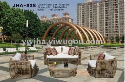 Ding Cool leisure furniture, outdoor rattan sofa, rattan furniture, manufacturers direct jHA538