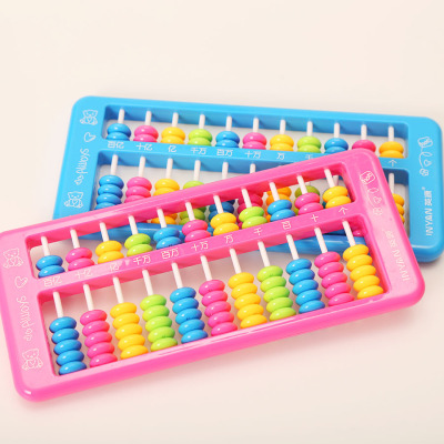 Multi - abacus function learning kit student calculator clock pearl counting abacus with table.