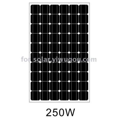 250W Solar Panel Photovoltaic Panel Solar Module Single Crystal Panel
