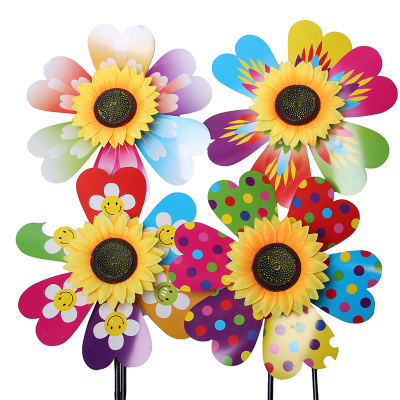 The Manufacturers direct 33cm single flower plus sunflower windmill wholesale decoration large windmill children toys