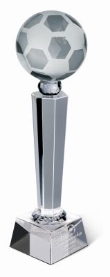 Crystal trophy Crystal medal supports custom engraving plus LOGO football trophy