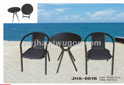 Dingku outdoor leisure tables and chairs/Garden patio tables and chairs 2 chairs and 1 table/JHA-001B