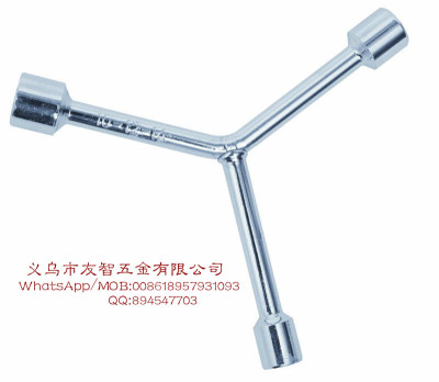 Chrome-plating/galvanizing trifurcate wrench y-type wrench