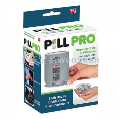 Mini pellet storage box 2017TV new pill Pro portable drug storage box 7 day pill box