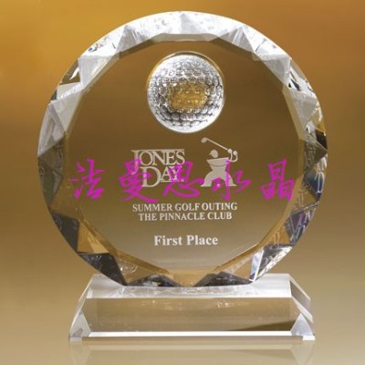 Pu river manufacturer custom-made crystal trophy golf tournament