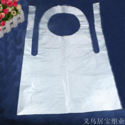 The factory sells one-time high-quality PE waterproof apron to lengthen the lobster picnic protective plastic apron.