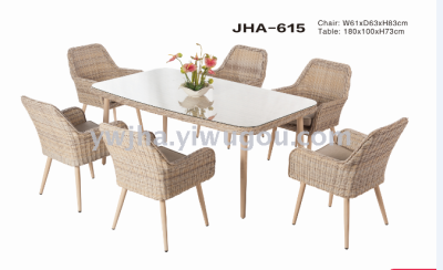 Rattan furniture, casual furniture, outdoor leisure products, rattan dining table and Chair JHA-615