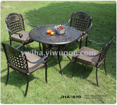 Outdoor leisure furniture  garden furniture cast aluminum high quality cast aluminum dining table