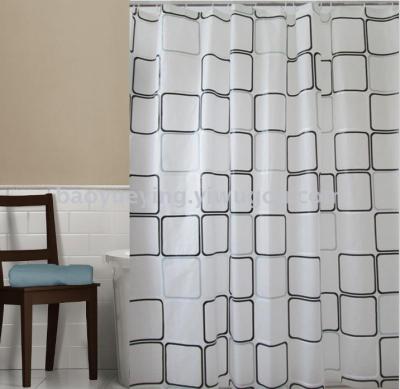 Trade custom waterproof mildew shower curtain shower curtain PEVA printing thick toxic shower curtain