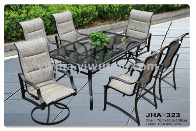 Outdoor leisure products, textilene dining tables and chairs, rattan sofas, rattan furniture JHA-323