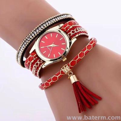 Aliexpress explosions fashion simple decorative tassel pendant chain ladies bracelet watches
