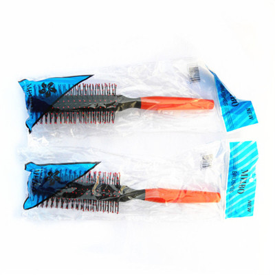 639 red handle long hair curling hair comb round drum comb 2 yuan store supply.