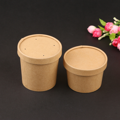 Factory Direct Sales Eco-Friendly Disposable with Lid Paper Cup Dessert Cup
