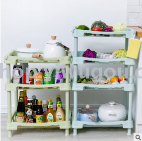 Plastic floor shelf kitchen receive washstand rack triangle