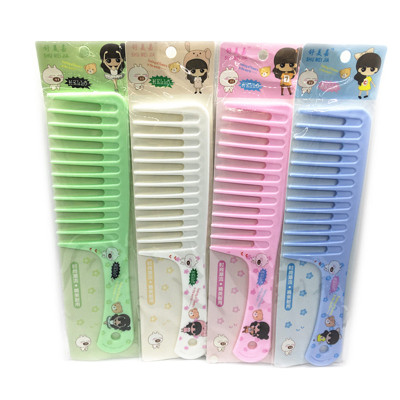 Thickening and enlarging express cartoon print comb hair tool wide tooth comb shampoo big tooth comb