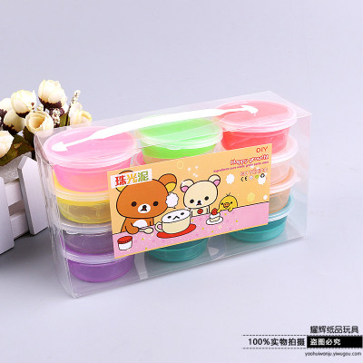 Clay 12 color non - toxic plasticine Clay colored Clay - pearl-light mud suit children's toys.