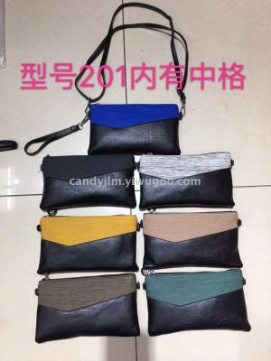 New stylish versatile minimalist PU Messenger bag shoulder bag dual Pack