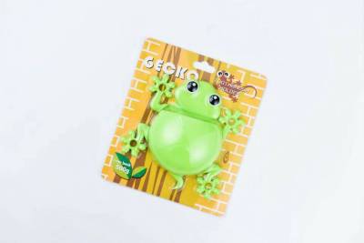 Creative plastic fashion multi-functional Gecko strong suction cup toothbrush rack debris storage rack