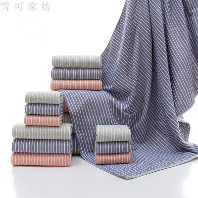 Gauze cotton striped Japanese minimalist Coast time towel gift sets