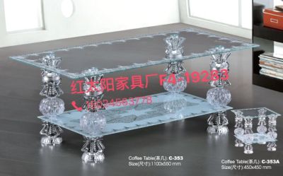 Wholesale trade export Africa Middle East cheap simple living room glass coffee table