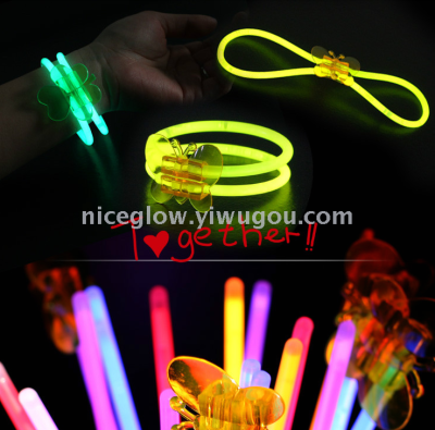 Fluorescent Butterfly bracelet Hardcover luminous wand butterfly Accessories Star Accessories