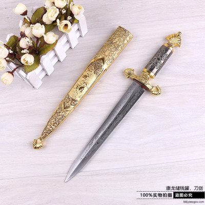 Stainless steel sword short sword defensive small sword integrated is suing collection decoration town house sword not cut