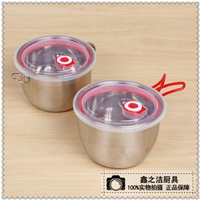 Stainless steel kitchenware Stainless steel such as bowl cup creative family rice bowl with cover Japanese soup bowl