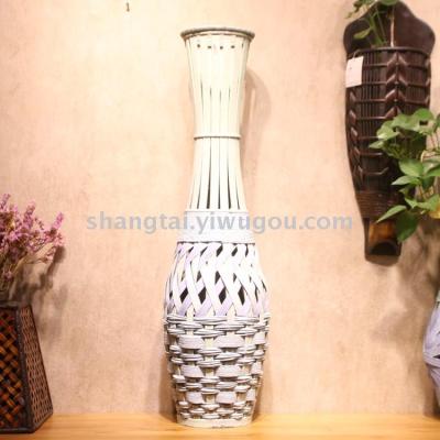 Chinese Retro Southeast Asian Style Handmade Bamboo Woven Vase Flower Flower Container DL-17342