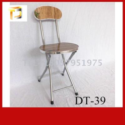 Yiwu Simple folding chair home dining chair backrest chair training chairs Folding stool commodity