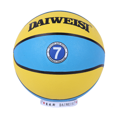 Campphysical education professional ball no.7 color rubber basketball indoor and outdoor antiskid wear resistant standard ball wholesale