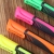 Students mark their pens with highlighters