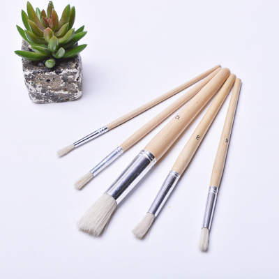 Xinqi painting material manufacturers direct varnish pole round head pig brown Shanghai aluminum pipe oil painting