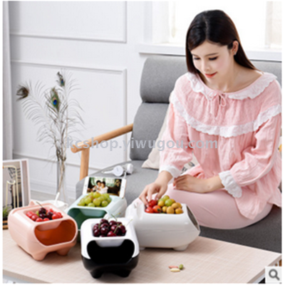 Lazy fruit bowl creative fashion peel collection box fruit tray