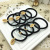 6mm Black Japanese and Korean Simple Highly Elastic Hair Rope Seamless Nylon Rubber Band DIY Accessories Hair Ring Wholesale